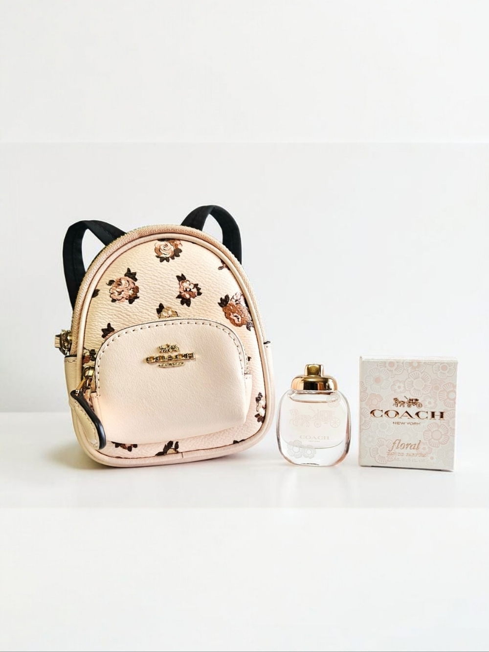 Coach Floral Mini Bag Charm With Floral 4.5mL Mini